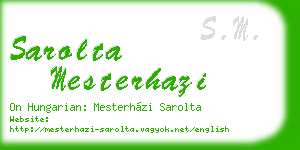 sarolta mesterhazi business card