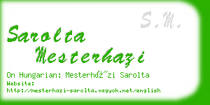 sarolta mesterhazi business card